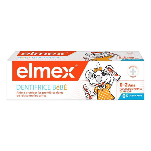 Dentifrice Anti-Caries Bébé 0-2 ans, 50ml Elmex - Parashop