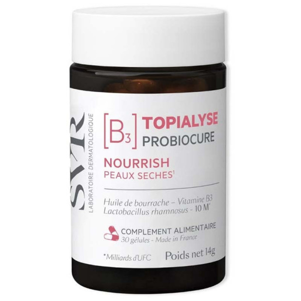 TOPIALYSE Probiocure [B3] Nourrish Peaux sèches, 30 gélules SVR - Parashop