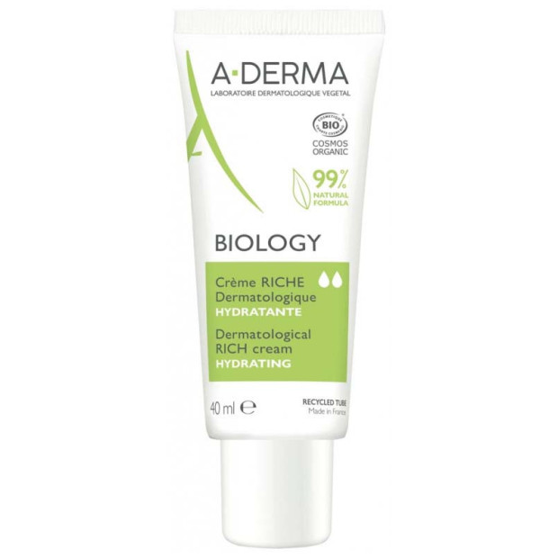 BIOLOGY Crème riche dermatologique hydratante, 40ml A-Derma - Parashop