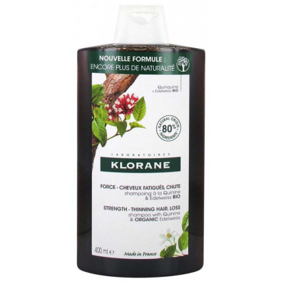 FORCE Shampoing quinine & edelweiss cheveux fatigués et chute, 400ml Klorane - Parashop