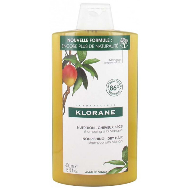 NUTRITION Shampoing mangue cheveux secs, 400ml Klorane - Parashop
