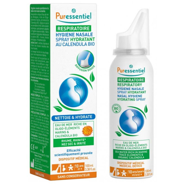 RESPIRATOIRE Hygiène nasale spray hydratant, 100ml Puressentiel - Parashop