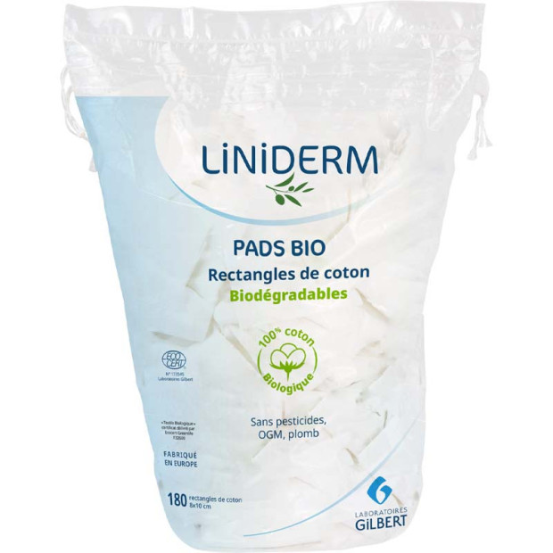 Pads Bio rectangles cotons sachet vrac, x180