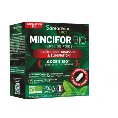 MINCIFOR BIO Brûleur de graisses et élimination, 120 comprimés Santarôme - Parashop