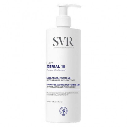 XERIAL 10 Lait corps lissant apaisant hydrantant 48H, 400ml