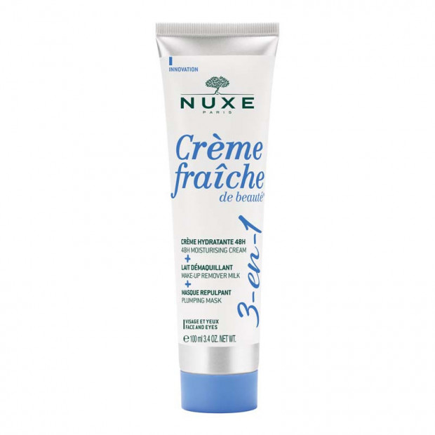 CRÈME FRAÎCHE DE BEAUTÉ 3-en-1 hydratant, démaquillant, masque repulpant, 100ml Nuxe - Parashop