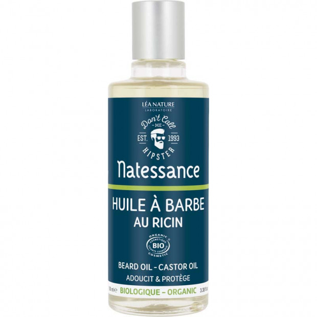 Huile à barbe au ricin bio, 100ml Natessance | Parashop.com