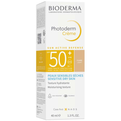 PHOTODERM Crème SPF50+ teinte claire, 40ml Bioderma - Parashop