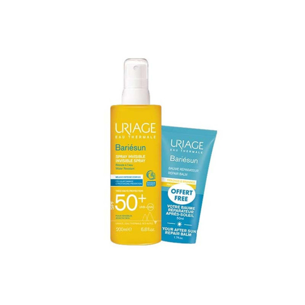 BARIESUN Spray invisible SPF50+, 200ml + Baume réparateur 100ml offert