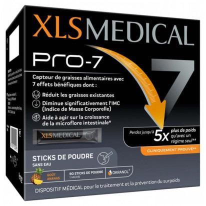 PRO-7 Capteur de graisses alimentaires, 90 sticks Xls - Parashop