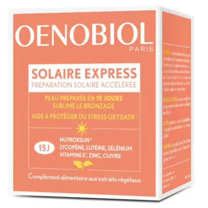 SOLAIRE Préparateur express, 15 capsules Oenobiol - Parashop