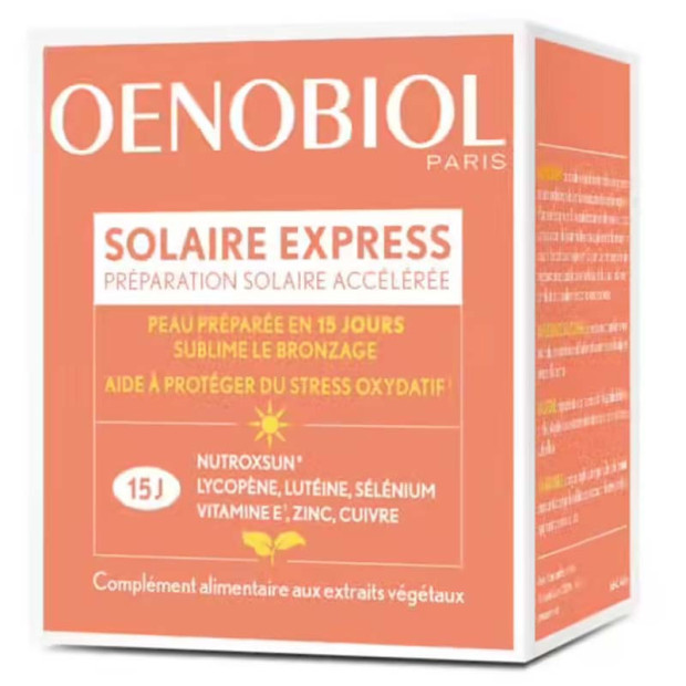 SOLAIRE Préparateur express, 15 capsules Oenobiol - Parashop