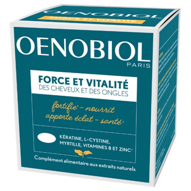 Force et vitalité cheveux et ongles, 60 capsules Oenobiol - Parashop