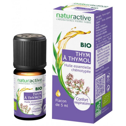 Huile essentielle Thym à Thymol, 5ml Naturactive - Parashop
