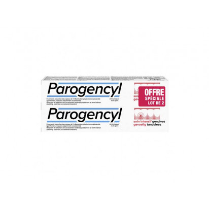 Dentifrice Soin Intensif Gencives, 2x75ml Parogencyl - Parashop