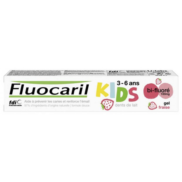 KIDS Dentifrice 3-6ans, Fraise, 50ml Fluocaril - Parashop