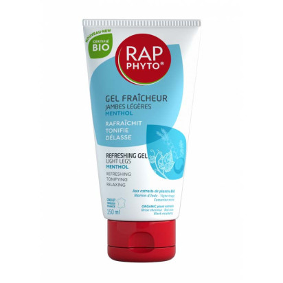 Gel fraîcheur jambes légères menthol bio, 150ml Rap Phyto - Parashop