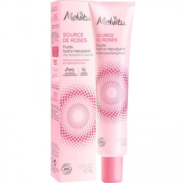 SOURCE DE ROSES Fluide hydra-repulpant bio, 40ml Melvita - Parashop