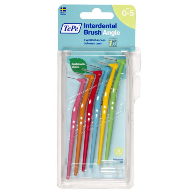 Brossettes interdentaires avec manche assortiment, x6