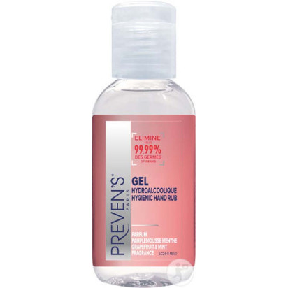 Gel hydroalcoolique pamplemousse menthe, 25ml Preven'S - Parashop