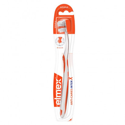 Brosse à dents Anti-Caries InterX souple Elmex - Parashop