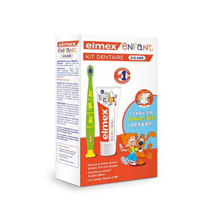 Kit dentaire enfant 3-6 ans Elmex - Parashop