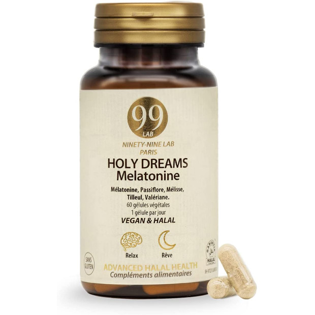 HOLY DREAMS Mélatonine Halal, 30 gélules 99Lab - Parashop