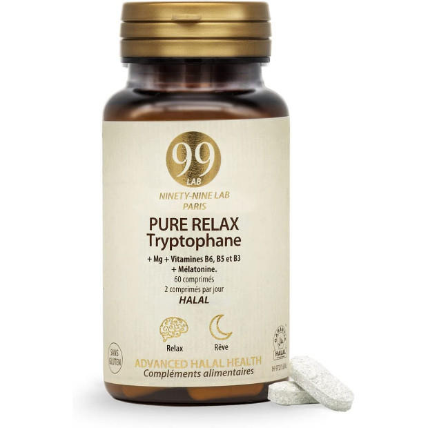 PURE RELAX Tryptophane Halal, 60 comprimés 99Lab - Parashop