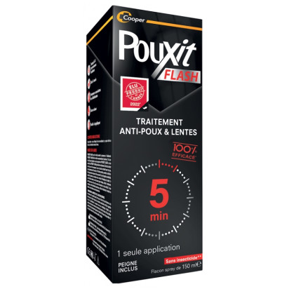 FLASH Traitement anti poux et lentes spray, 150ml Pouxit - Parashop