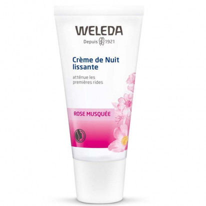 Crème de Nuit lissante à la Rose musquée, 30ml Weleda - Parashop