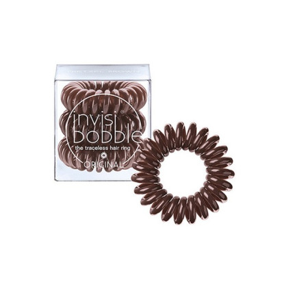 Invisibobble élastique cheveux pretzel brown, x3