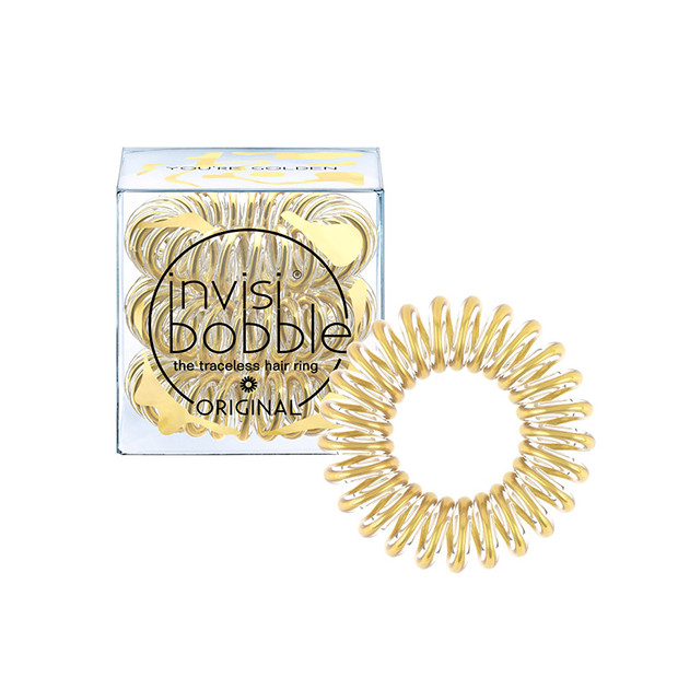 Invisibobble élastique cheveux you're golden, x3