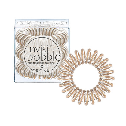 Invisibobble élastique cheveux bronze me pretty, x3