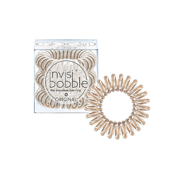 Invisibobble élastique cheveux bronze me pretty, x3