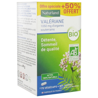 Valériane, 75 végécaps Naturland - Parashop