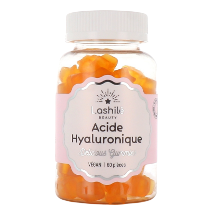 Acide hyaluronique, 60 gummies Lashilé Beauty - Parashop