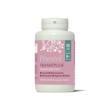 TRANSITPULSE 5-en-1 Ventre plat, 120 comprimés Poméol - Parashop