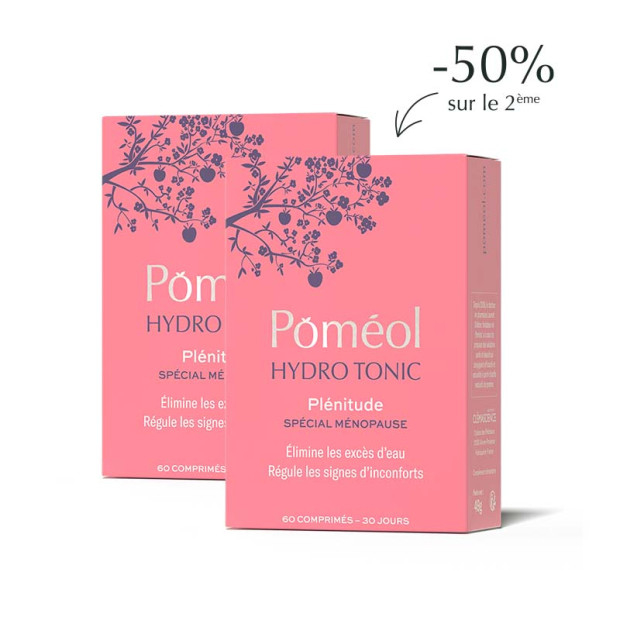HYDRO TONIC Anti rétention d'eau spécial ménopause, 2 mois - 120 comprimés Poméol - Parashop