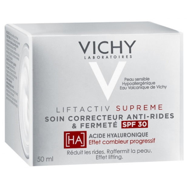 LIFTACTIV SUPREME H.A Soin correcteur anti-rides et fermeté peau sensible SPF30, 50ml Vichy - Parashop
