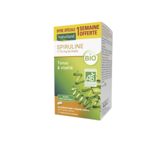 Spiruline bio, 75 végécaps