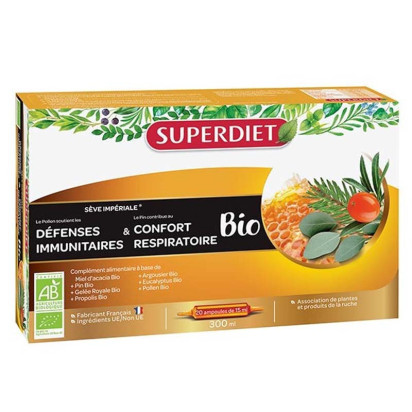 SUPER DIET Sève Impériale Bio Le Meilleur de la Ruche. Boîte 20 Ampoules