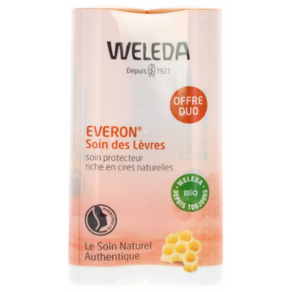 Soin des lèvres Everon, lot 2x4.8g Weleda - Parashop