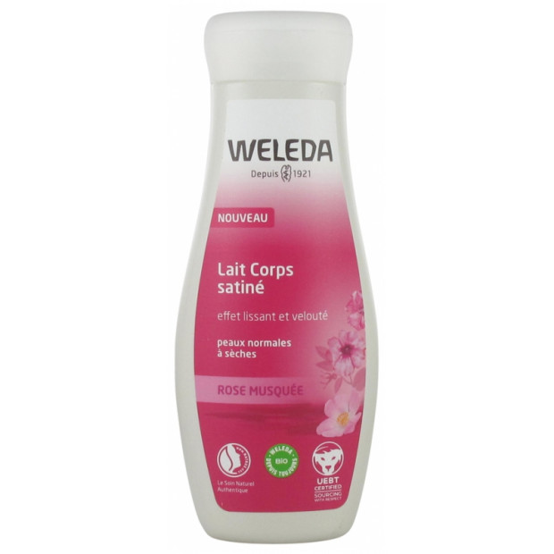 Lait corps satiné à la Rose musquée, 200ml Weleda - Parashop