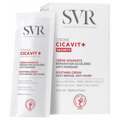 CICAVIT+ Crème apaisante réparation accelérée, 10 sachets x 2ml SVR - Parashop