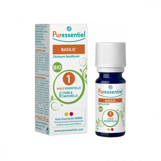 Huile essentielle Basilic bio, 5ml Puressentiel - Parashop