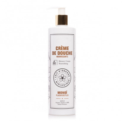 Crème de douche monoï au lait d'ânesse bio, 400ml Bell Ânesse en Provence - Parashop