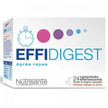 NUTRISANTE EFFIDIGEST Ventre Plat. Boîte 24 comprimés effervescents Nutrisanté - Parashop