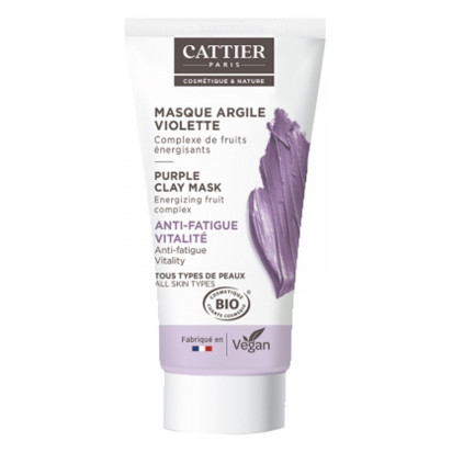 Masque argile violette tous types de peaux bio, 30ml