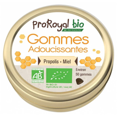PRO ROYAL BIO Gommes adoucissantes propolis miel, 50 gommes Phytoceutic - Parashop