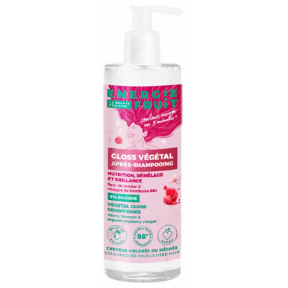 Gloss végétal après shampooing fleur de cerisier & vinaigre de framboise bio, 300ml Energie Fruit - Parashop